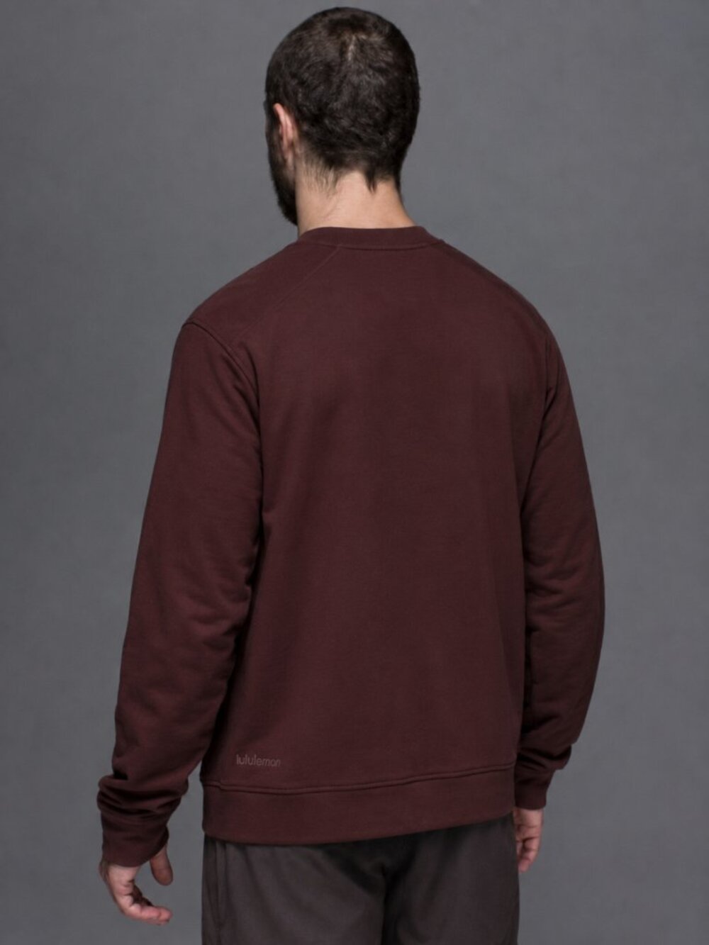 Lululemon Men's Crewneck Sweater Burgundy Long Sleeves - Picture 2 of 6